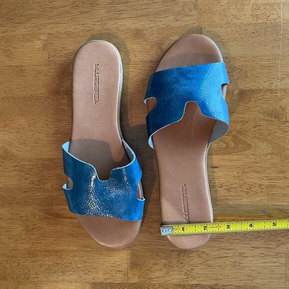 NWOT Size 37 Helen Rouge leather H Band slide sandals - Picture 8 of 11